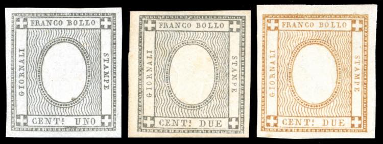 1861/1862 - 1 e 2 cent. grigio ... 