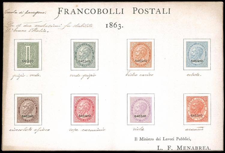 1863 - Foglietto Menabrea, con ... 