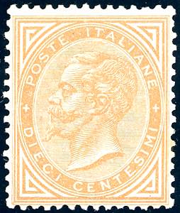 1866 - 10 cent.  giallo ocra, De ... 