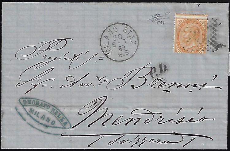 1869 - 10 cent. De La Rue, ... 