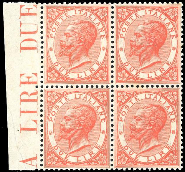 1866 - 2 lire, De La Rue, tiratura ... 