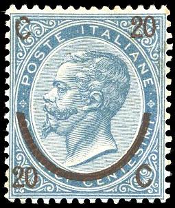 1865 - 20 cent. su 15 cent. Ferro ... 