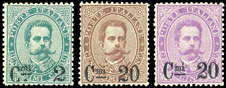 1890/91 - Soprastampati, serie ... 
