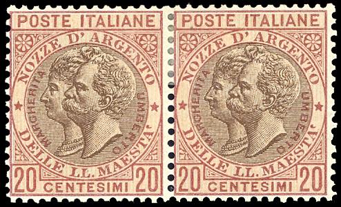 1893 - 20 cent. rosso bruno e ... 