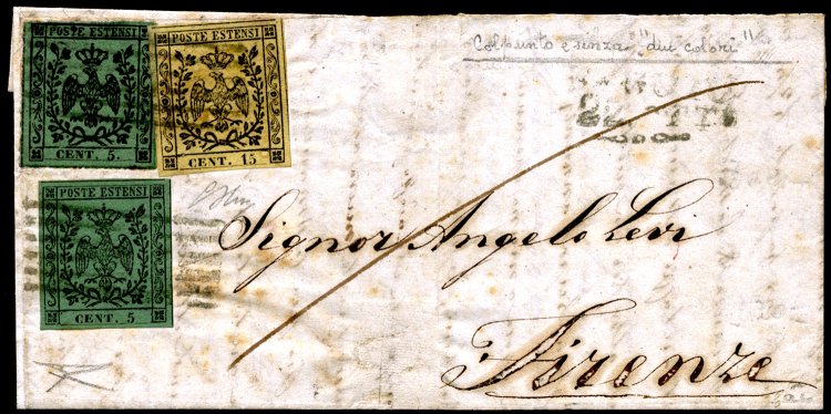 1854 - 5 cent. verde, un esemplare ... 
