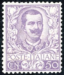 1901 - 50 cent. Floreale (76), ben ... 