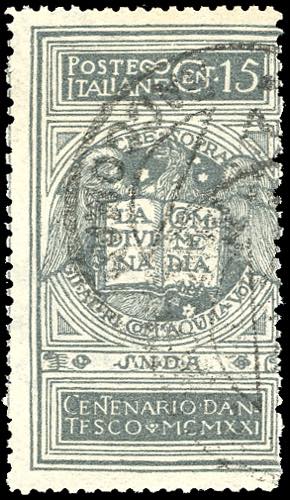 1921 - 15 cent. grigio Dante, non ... 