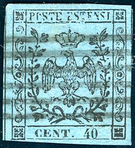 1852 - 40 cent. celeste (5), ... 