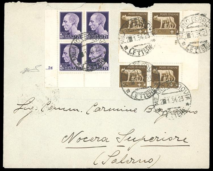 1934 - 5 cent. Imperiale, blocco ... 