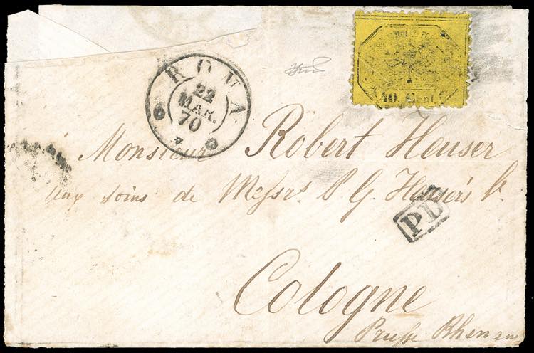 1870 - 40 cent. giallo (29b), ... 