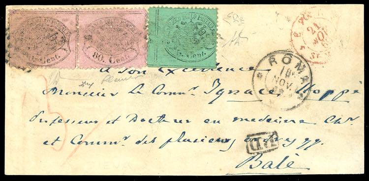 1869 - 80 cent. rosa chiaro, ... 