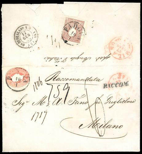 1862 - 5 soldi rosso e, al verso ... 