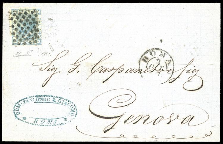 1870 - 20 cent. azzurro, tiratura ... 