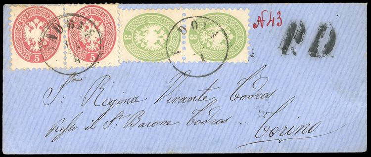 1863 - 3 soldi verde, coppia ... 