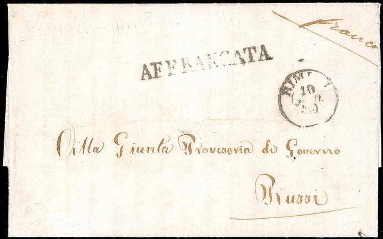 1859 - Lettera pagata in contanti ... 