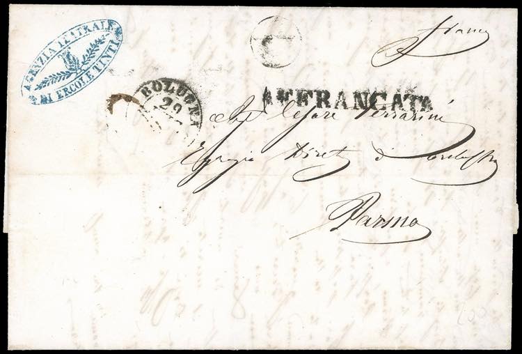 1859 - Lettera pagata in contanti ... 