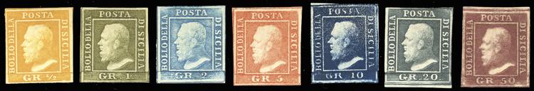 1859 - Lemissione completa di 7 ... 