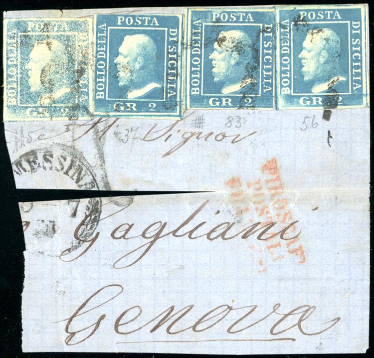 1859 - 2 grana cobalto, tre ... 