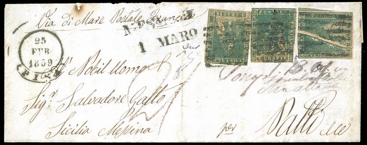 1859 - 2 crazie verde grigio ... 