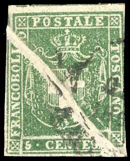 1860 - 5 cent. verde (18), ... 