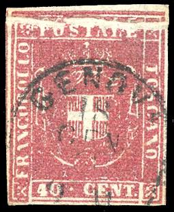 1860 - 40 cent. carminio (21), ... 