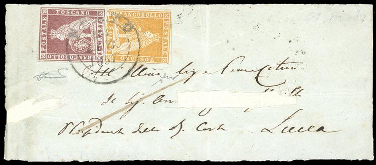 1857 - 1 soldo bistro arancio su ... 