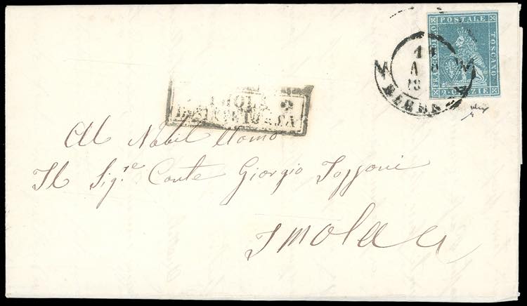 1855 - 2 crazie azzurro verdastro ... 