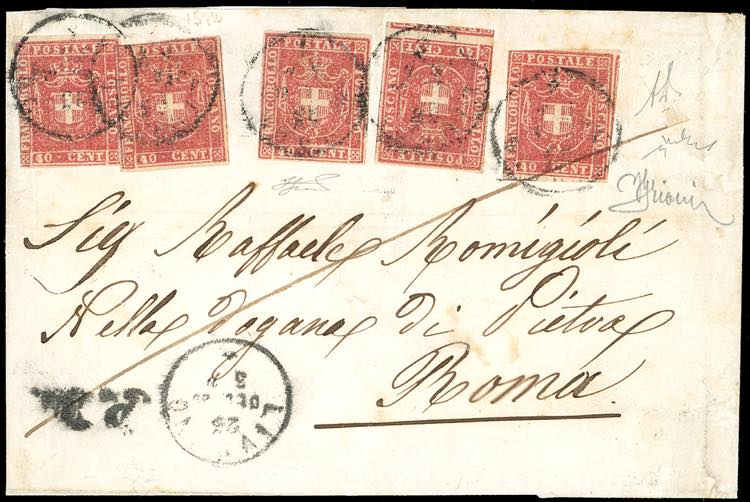 1860 - 40 cent. carminio (21), ... 