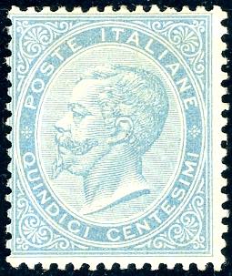 1835 - 15 cent. celeste chiaro, De ... 