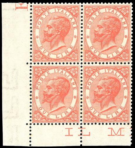 1866 - 2 lire De La Rue, tiratura ... 