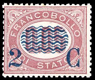 1878 - 2 cent. su 0,05 lire ... 