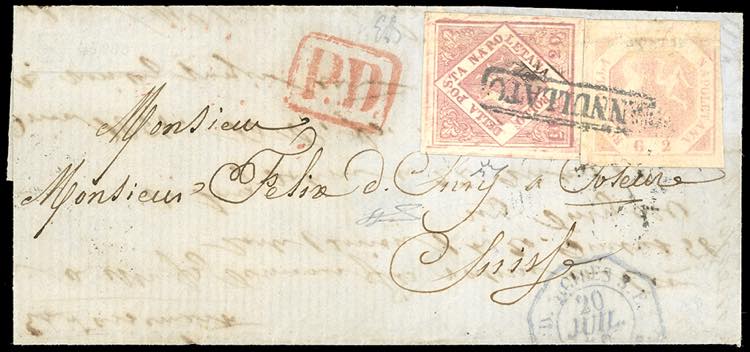 1858 - 20 grana rosa lillaceo, I ... 