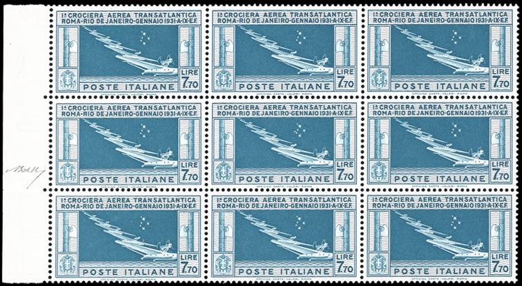 1930 - 7,70 lire Crociera Balbo, ... 