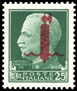 1944 - 25 cent., soprastampato ... 