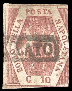 1859 - 10 grana rosso bruno, falso ... 