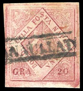 1859 - 20 grana carminio, falso ... 