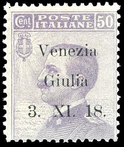 VENEZIA GIULIA 1918 - 50 cent. ... 