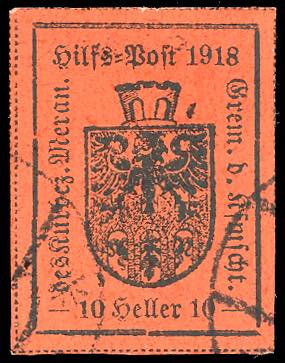 MERANO 1918 - 10 h. rosso mattone, ... 