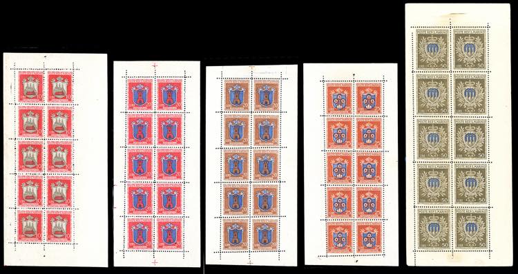 1945/46 - Stemmi, minifogli, serie ... 