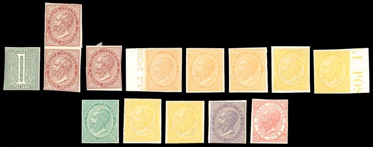 REGNO DITALIA PROVE E SAGGI 1863 ... 