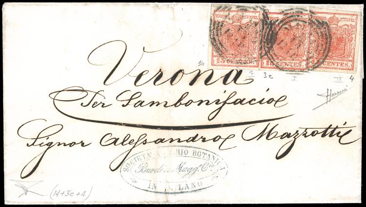 1851 - 15 cent. rosso vermiglio, I ... 