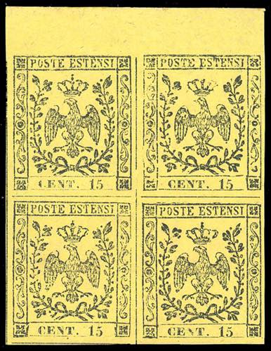 1852 - 15 cent. giallo vivo (3a), ... 