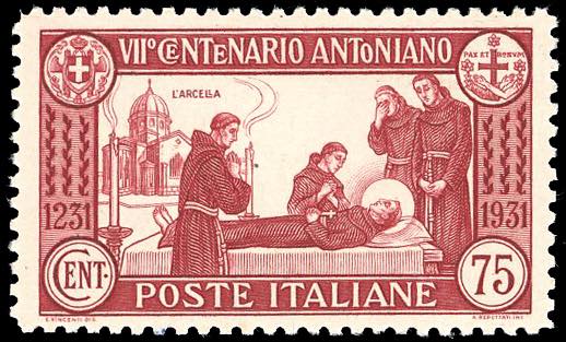 1931 - 75 cent. S.Antonio, dent. ... 