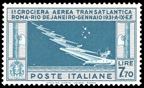 1930 - 7,70 lire Crociera Balbo ... 