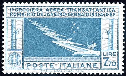 1930 - 7,70 lire Crociera di Balbo ... 