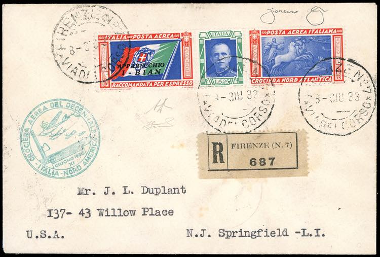 1933 - 5,25 + 19,75 lire Trittico ... 