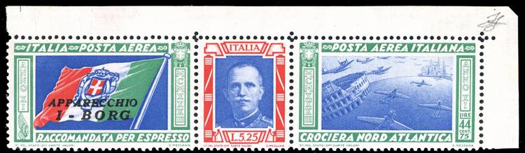 1933 - 5,25 + 44,75 lire Trittico ... 