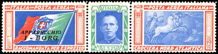 1933 - 5,25 + 19,75 lire Trittico ... 