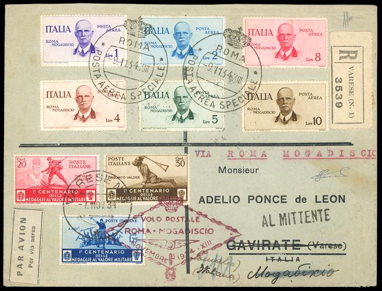1934 - Volo Roma-Mogadiscio, serie ... 