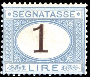 1870 - 1 lira azzurro chiaro e ... 